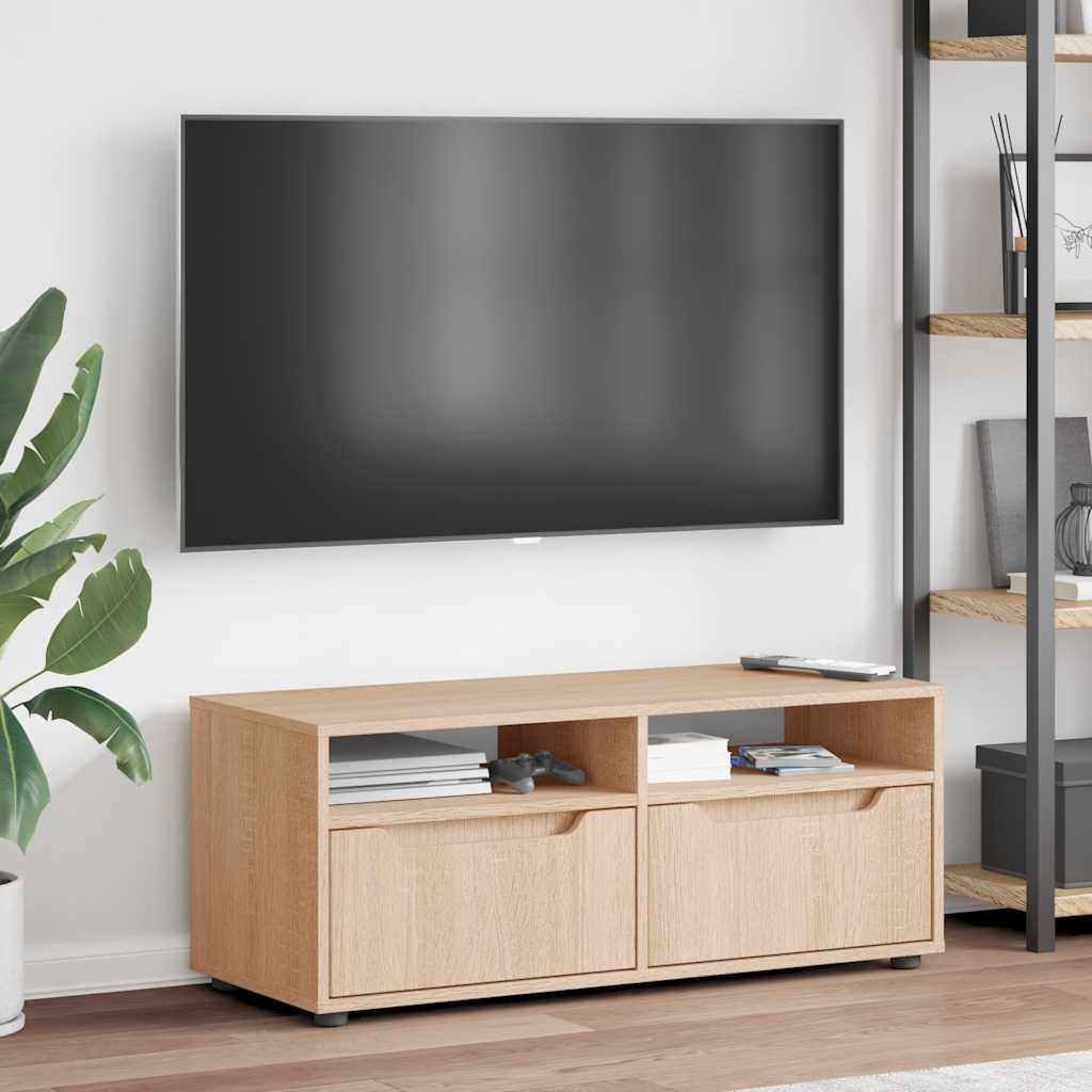 Meuble TV VISNES chêne sonoma 100x40x38 cm bois d'ingénierie