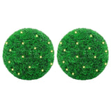 Artificial Boxwood Balls with LED Lights 2pcs Green 52cm