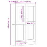 Bibliothèque chêne artisanal 82,5x30,5x150 cm bois d'ingénierie