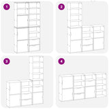 Armoires latérales 4 pcs ODDA 40x24x79 cm bois massif pin