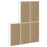 Armoires latérales 5 pcs ODDA blanc 40x24x79 cm bois massif pin