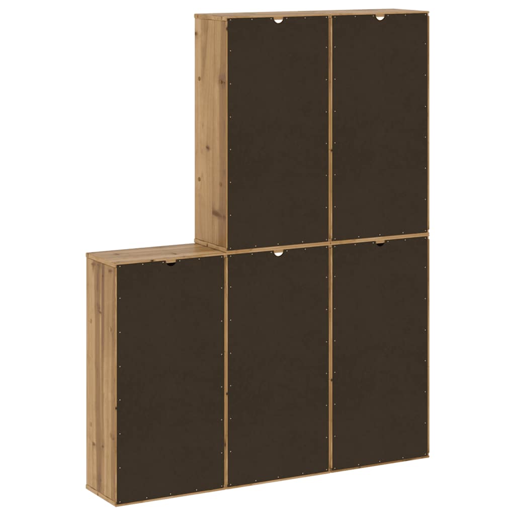 Armoires latérales 5 pcs ODDA 40x24x79 cm bois massif pin