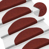 Tapis d'escalier autocollant 20 pcs rouge 65x21x4 cm