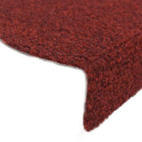 Tapis d'escalier autocollant 20 pcs rouge 65x21x4 cm