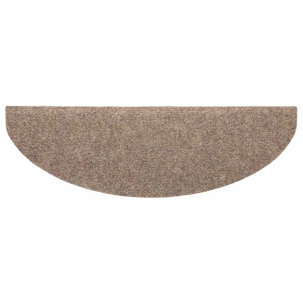 Tapis d'escalier autocollant 20 pcs crème 65x21x4 cm