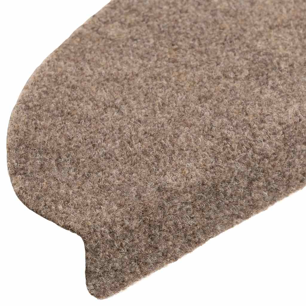 Tapis d'escalier autocollant 20 pcs crème 65x21x4 cm