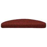 Tapis d'escalier autocollants 30 pcs rouge 65x21x4 cm