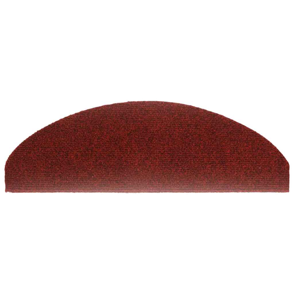 Tapis d'escalier autocollants 30 pcs rouge 65x21x4 cm