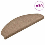 Tapis d'escalier autocollant 30 pcs crème 65x21x4 cm