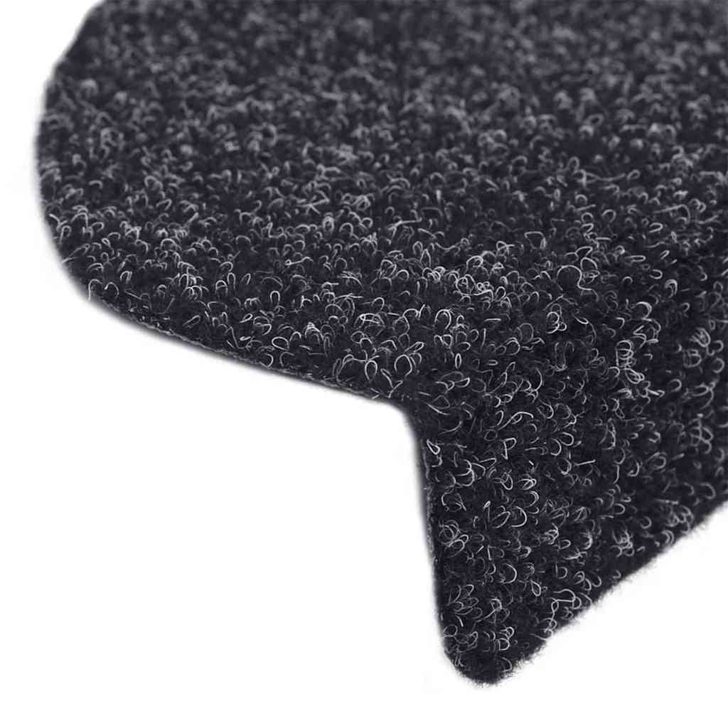 Tapis d'escalier auto-adhésifs 20 pcs noir 56x17x3 cm