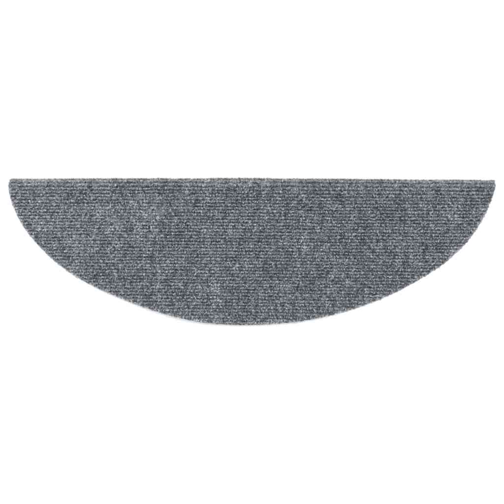 Tapis d'escalier auto-adhésifs 30 pcs gris clair 56x17x3 cm