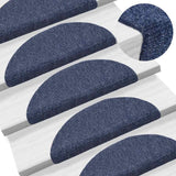 Tapis d'escalier auto-adhésifs 30 pcs bleu 56x17x3 cm