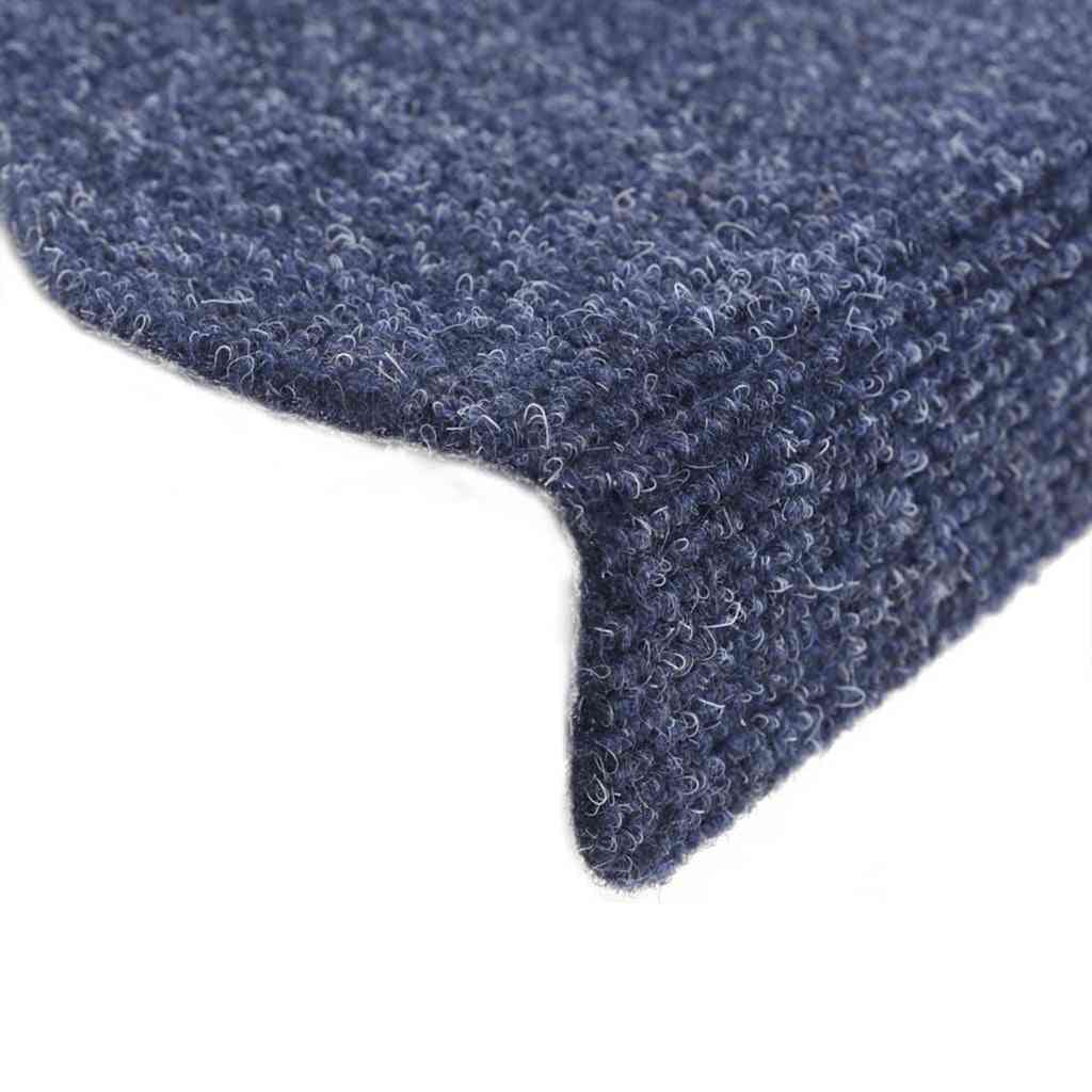 Tapis d'escalier auto-adhésifs 30 pcs bleu 56x17x3 cm