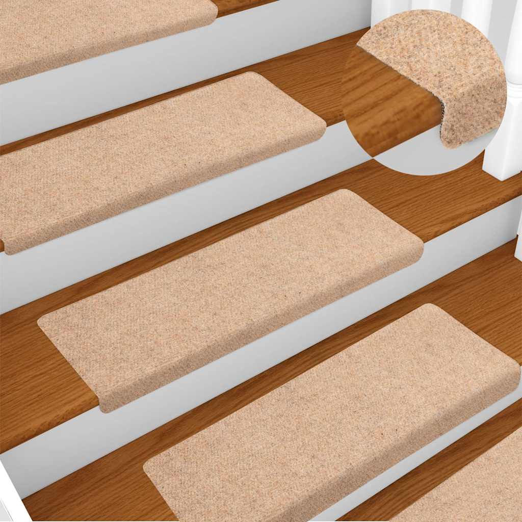 Tapis d'escalier autocollant 30 pcs marron 65x21x4 cm