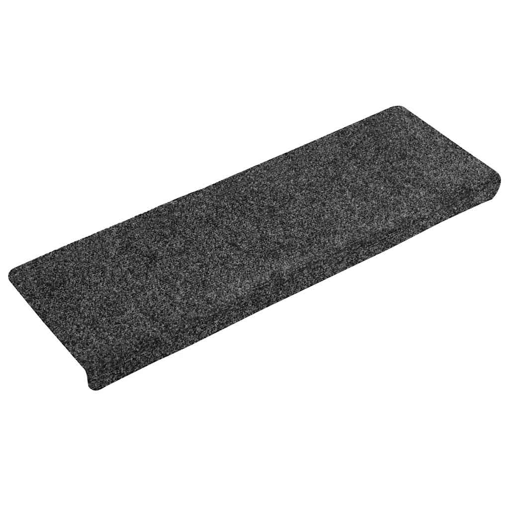 Tapis d'escalier autocollants 30 pcs gris 65x21x4 cm