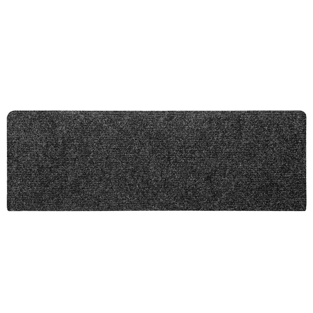 Tapis d'escalier autocollants 30 pcs gris 65x21x4 cm