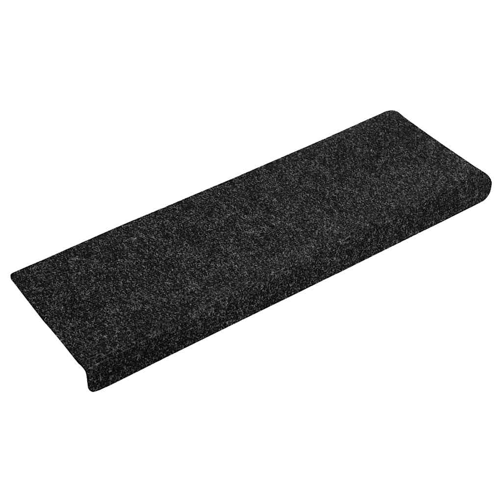 Tapis d'escalier autocollant 30 pcs noir 65x21x4 cm