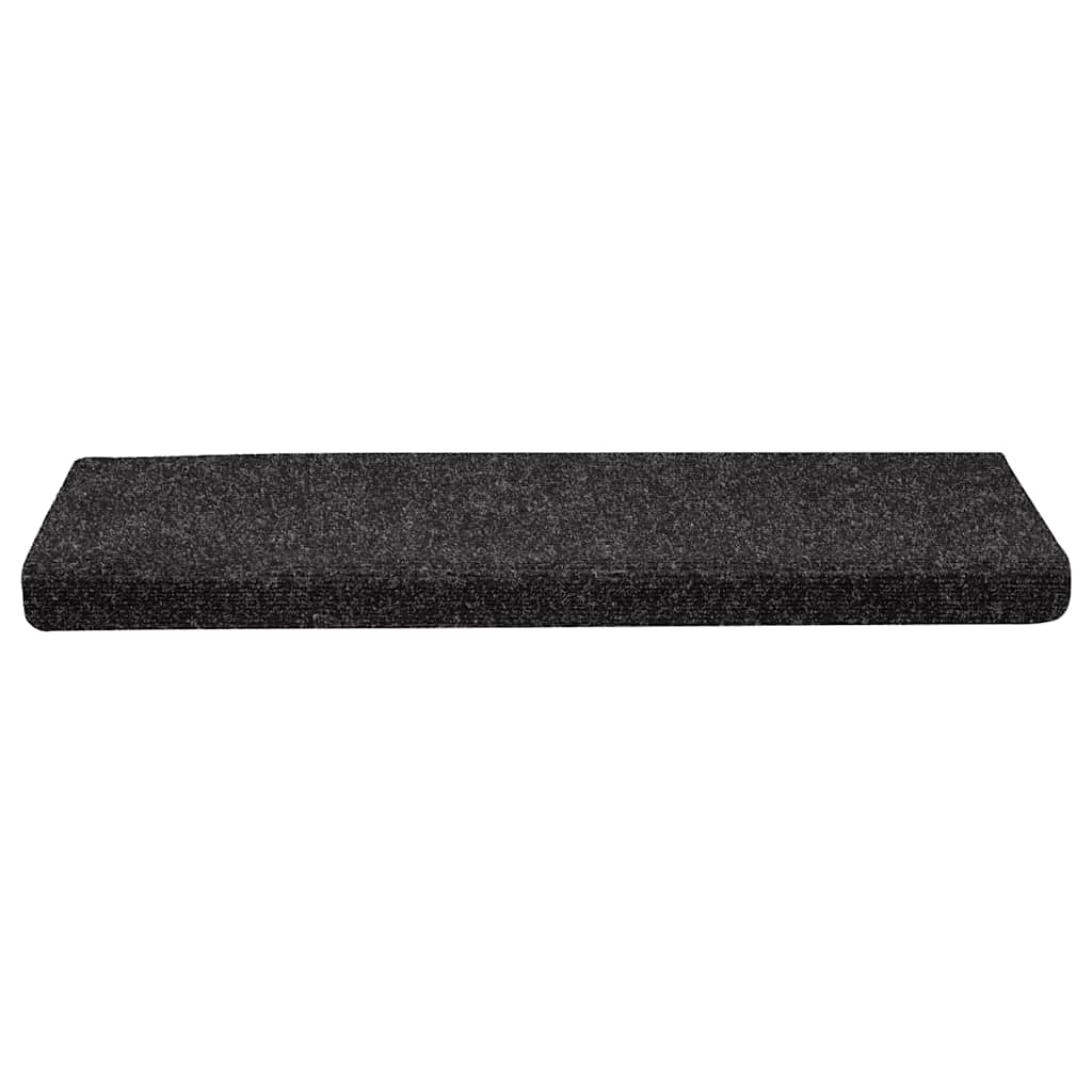 Tapis d'escalier autocollant 30 pcs noir 65x21x4 cm