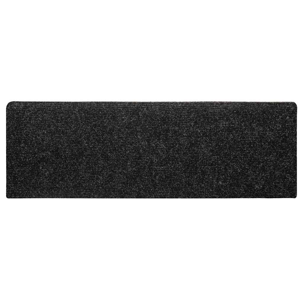 Tapis d'escalier autocollant 30 pcs noir 65x21x4 cm