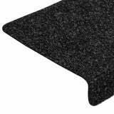 Tapis d'escalier autocollant 30 pcs noir 65x21x4 cm