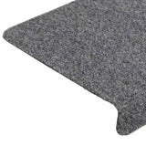 Tapis d'escalier auto-adhésifs 30 pcs gris clair 65x21x4 cm