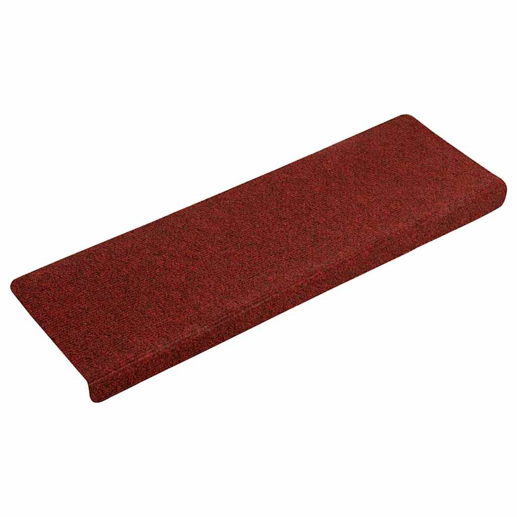 Tapis d'escalier autocollants 30 pcs rouge 65x21x4 cm