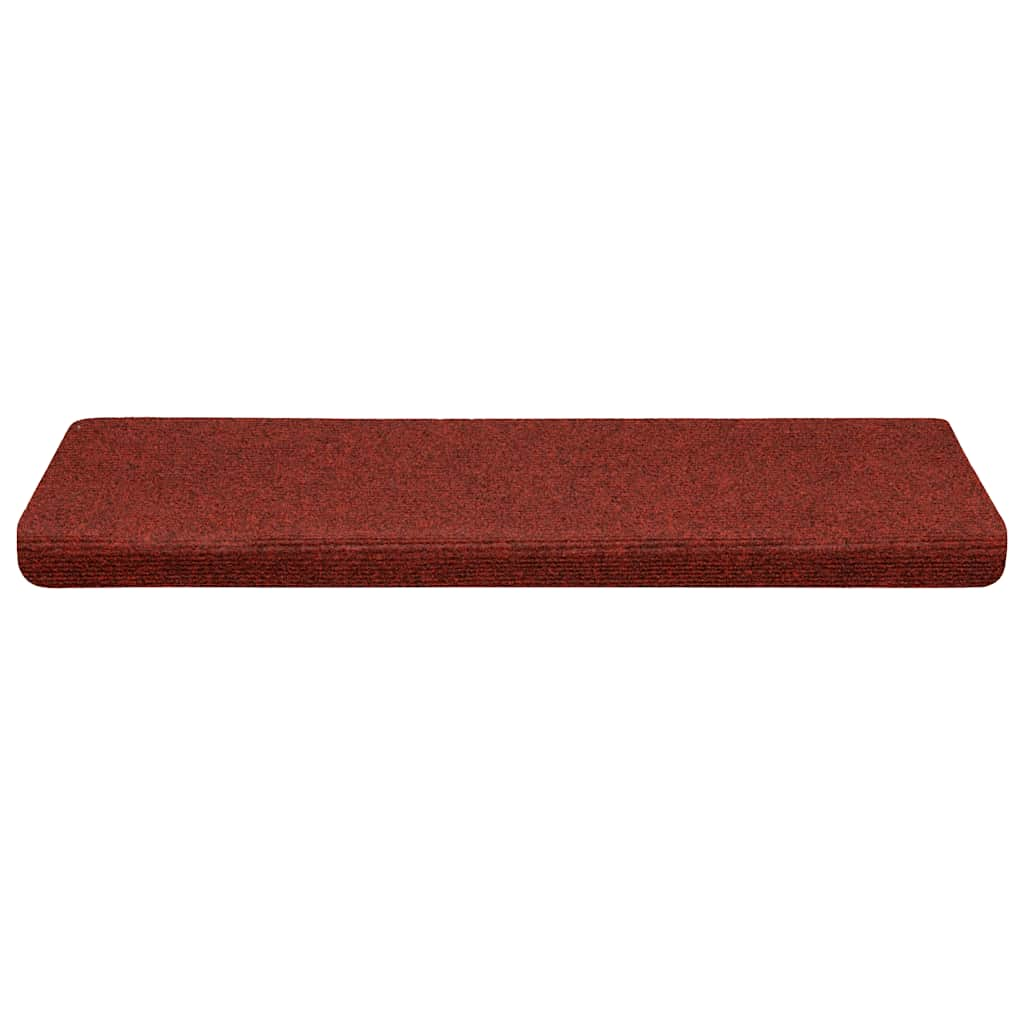 Tapis d'escalier autocollants 30 pcs rouge 65x21x4 cm