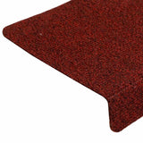 Tapis d'escalier autocollants 30 pcs rouge 65x21x4 cm