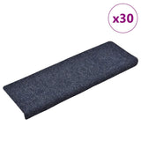 Tapis d'escalier autocollant 30 pcs bleu 65x21x4 cm