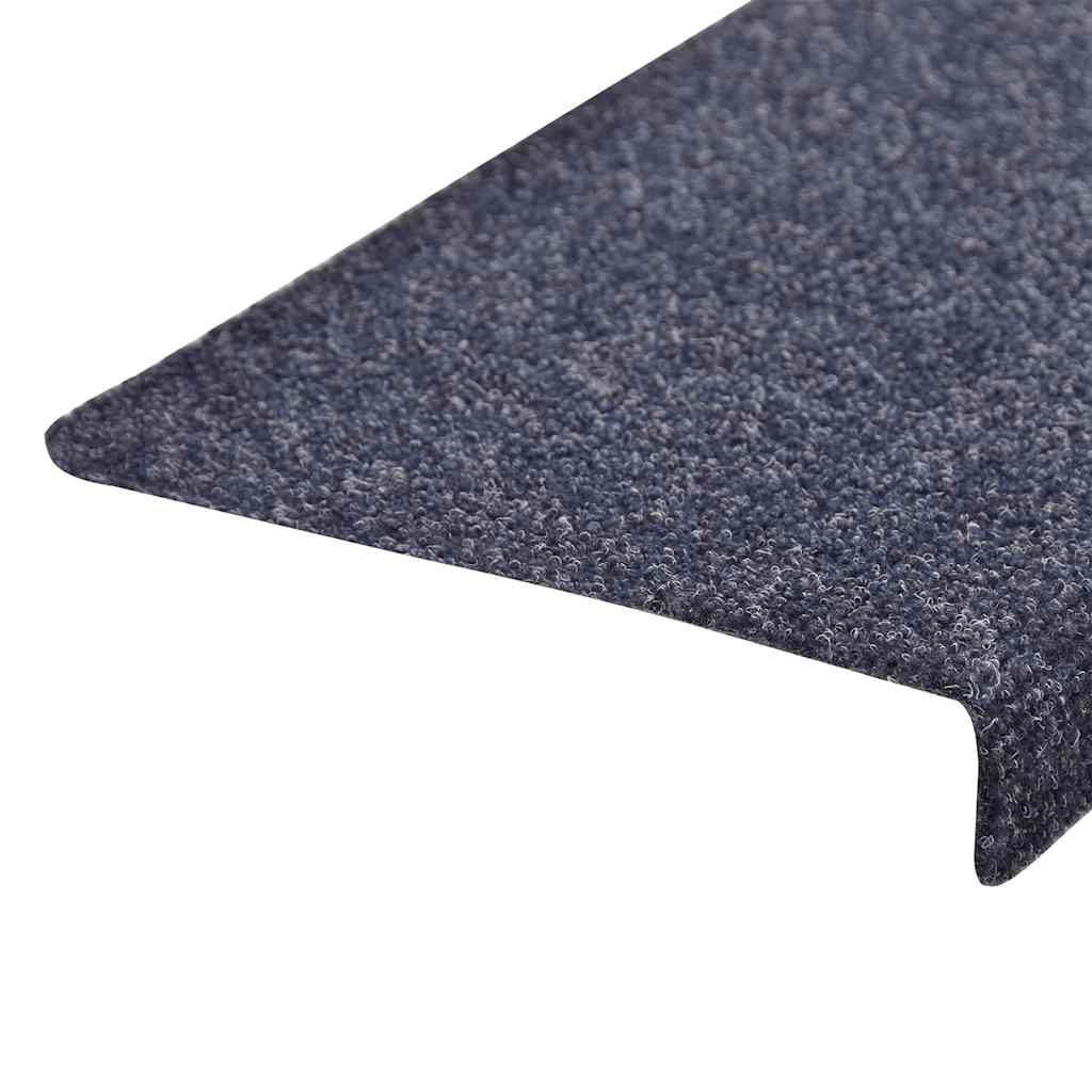 Tapis d'escalier autocollant 30 pcs bleu 65x21x4 cm