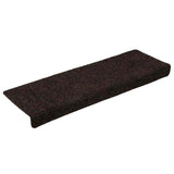 Tapis d'escalier autocollant 30 pcs marron 65x21x4 cm