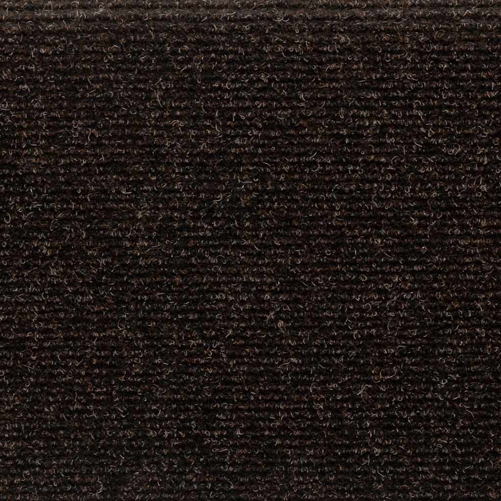 Tapis d'escalier autocollant 30 pcs marron 65x21x4 cm