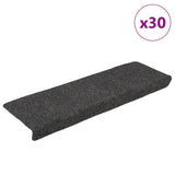 Tapis d'escalier autocollant 30 pcs anthracite 65x21x4 cm