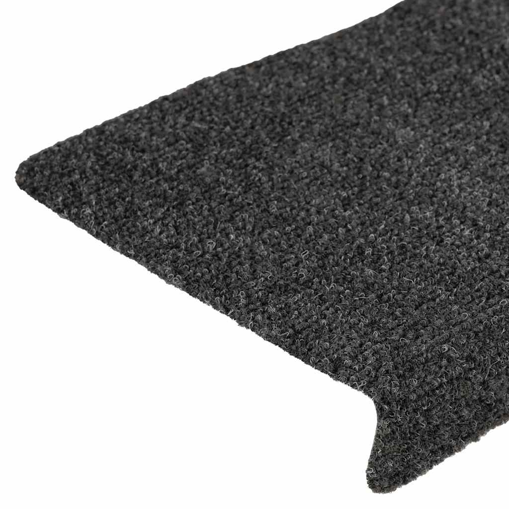 Tapis d'escalier autocollant 30 pcs anthracite 65x21x4 cm