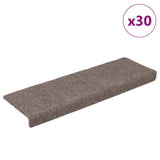 Tapis d'escalier autocollant 30 pcs crème 65x21x4 cm