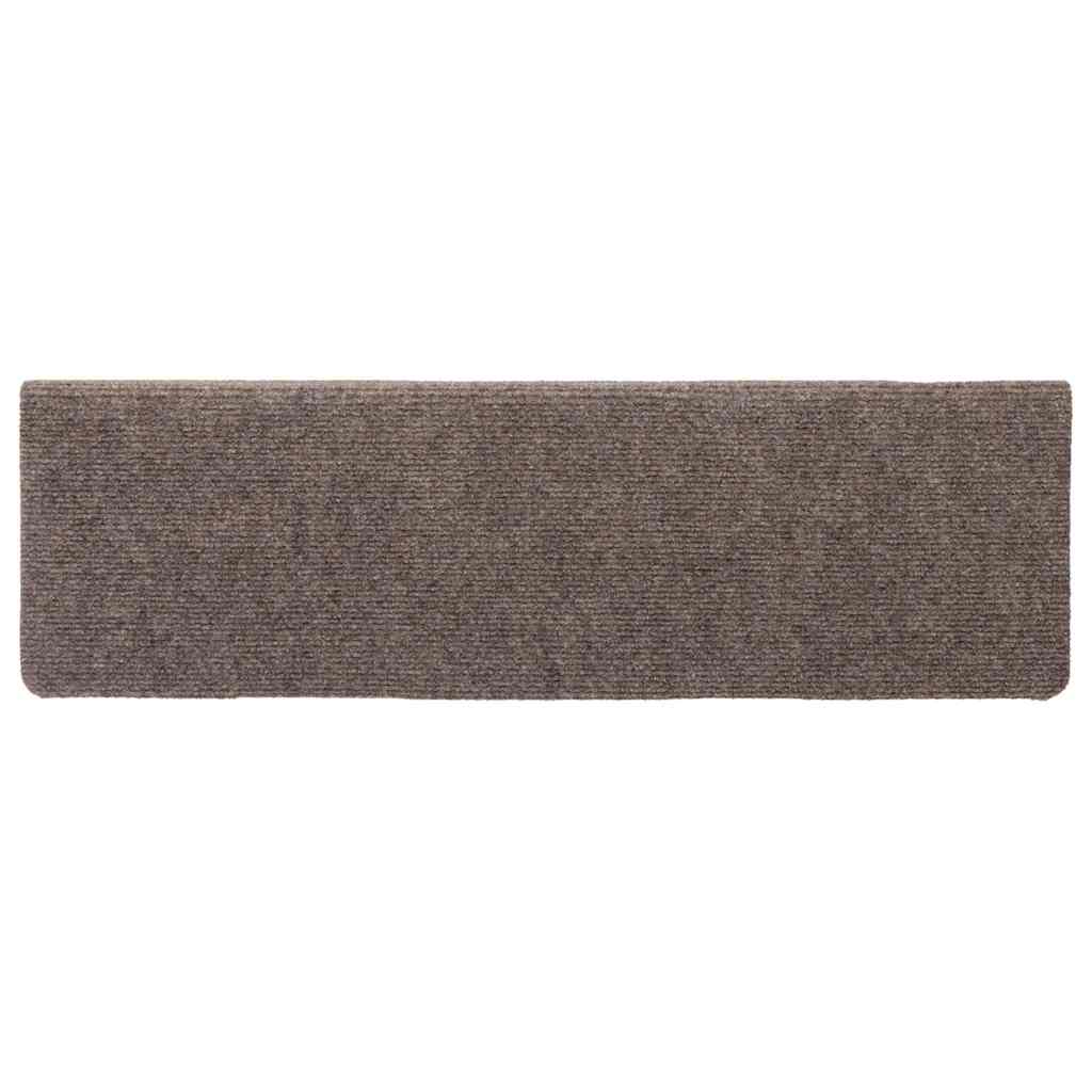 Tapis d'escalier autocollant 30 pcs crème 65x21x4 cm