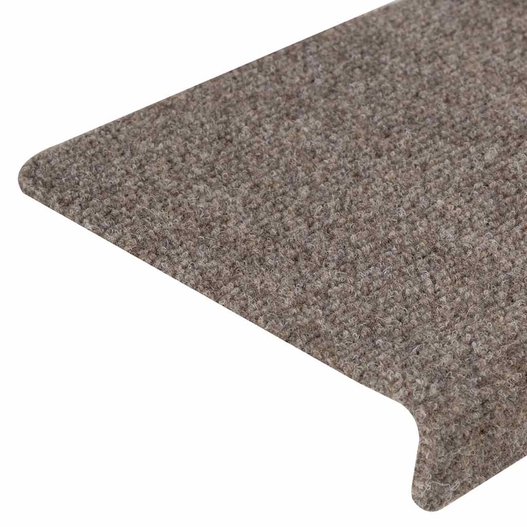 Tapis d'escalier autocollant 30 pcs crème 65x21x4 cm