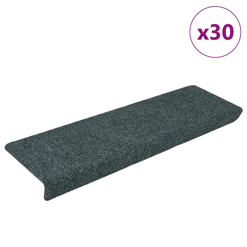 Tapis d'escalier autocollant 30 pcs vert 65x21x4 cm