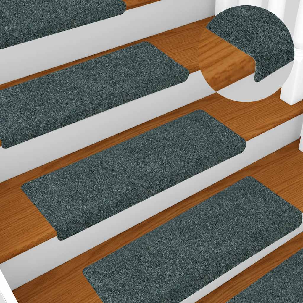 Tapis d'escalier autocollant 30 pcs vert 65x21x4 cm