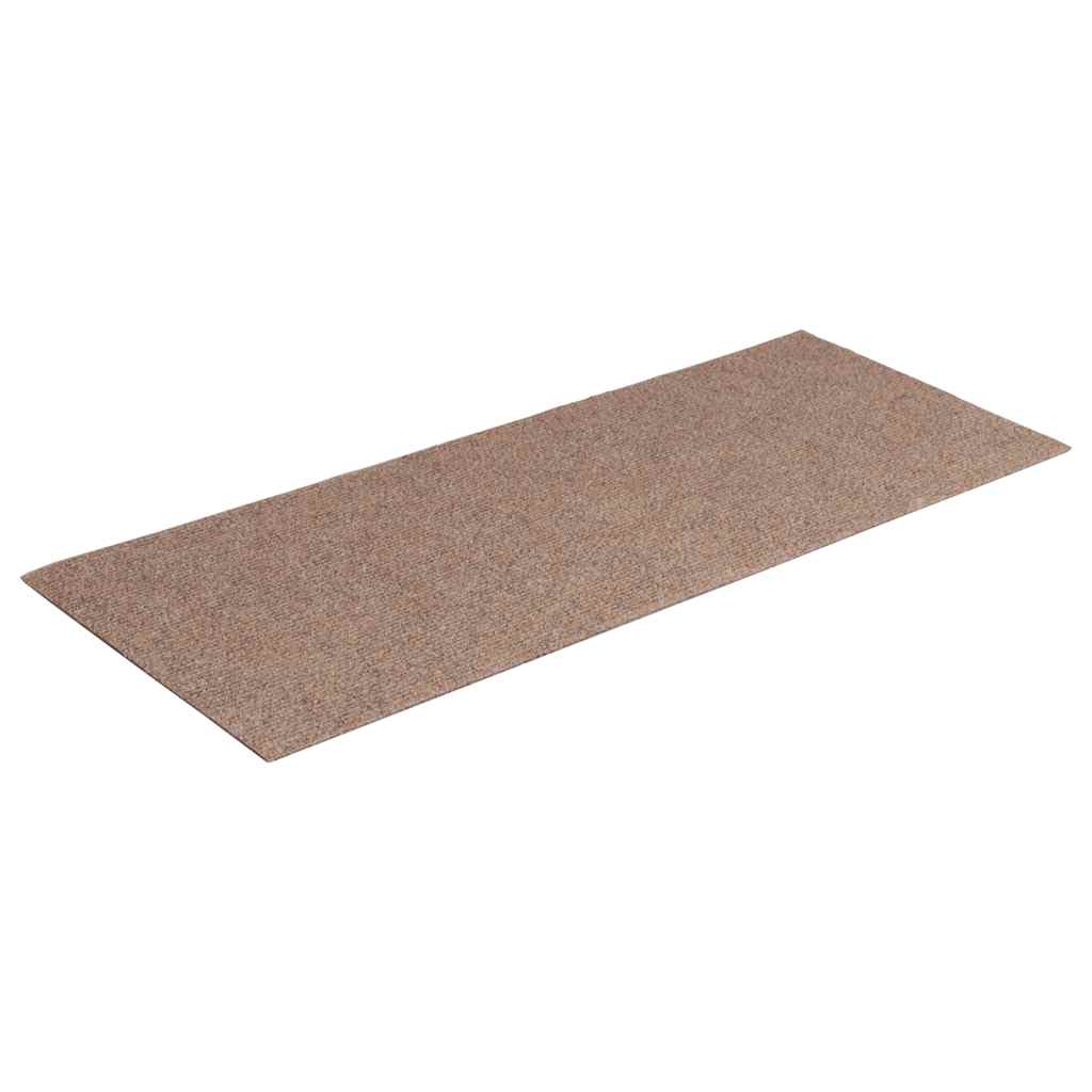 Tapis d'escalier auto-adhésifs 30 pcs marron clair 60x25 cm