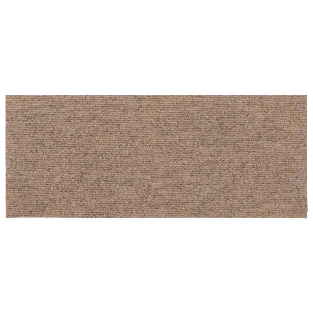 Tapis d'escalier auto-adhésifs 30 pcs marron clair 60x25 cm