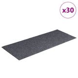 Tapis d'escalier auto-adhésifs 30 pcs gris 60x25 cm