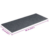 Tapis d'escalier auto-adhésifs 30 pcs gris 60x25 cm