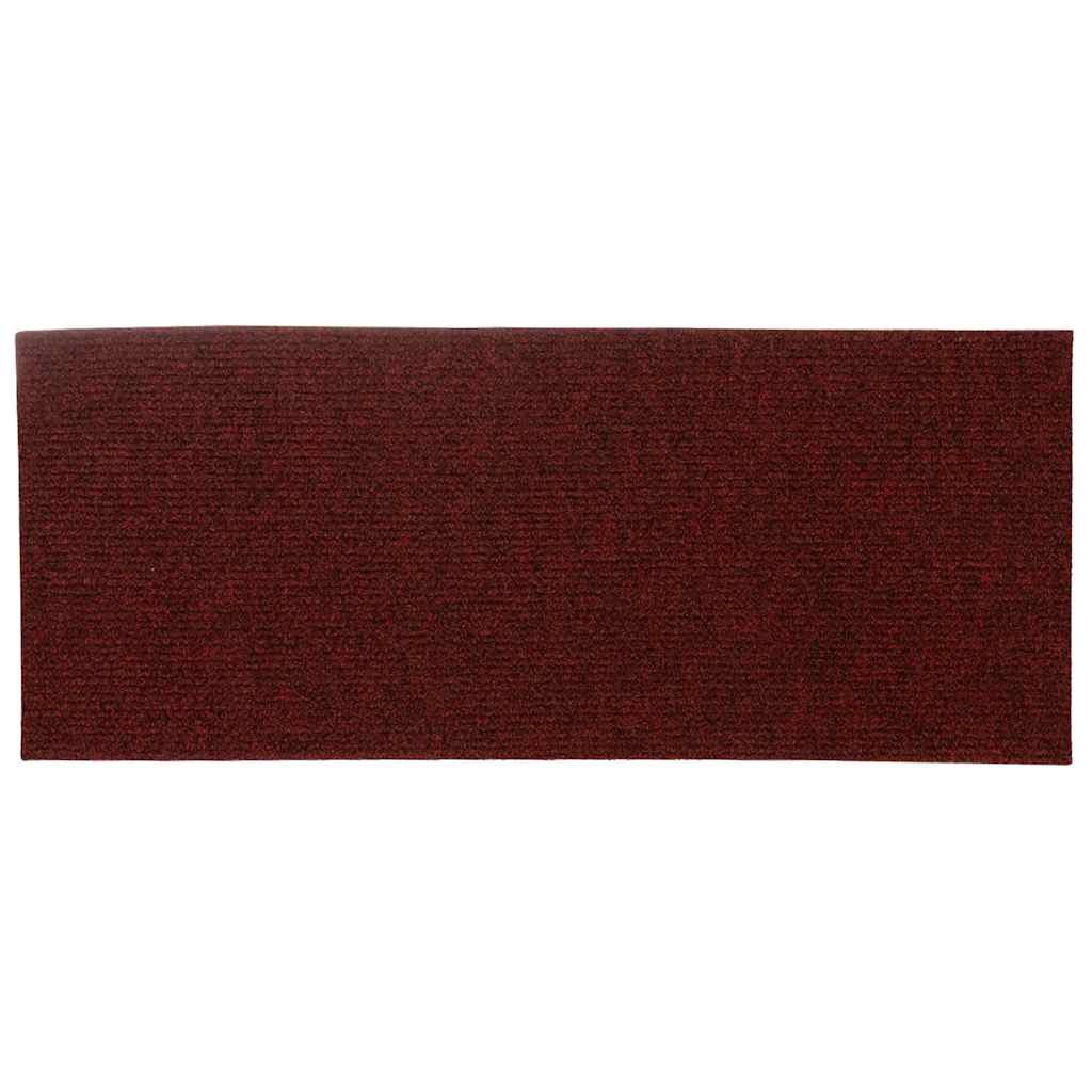 Tapis d'escalier auto-adhésifs 30 pcs rouge 60x25 cm