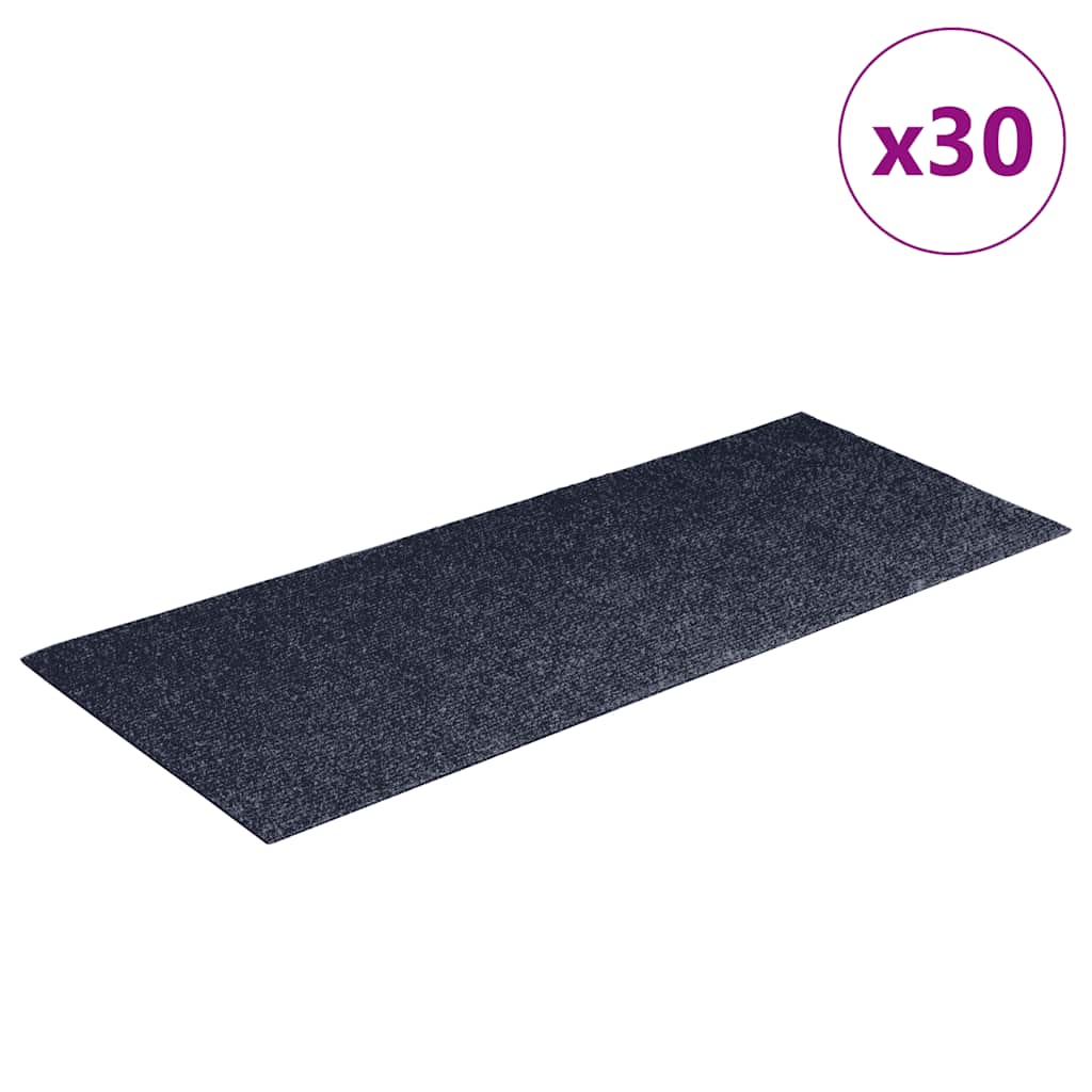 Tapis d'escalier auto-adhésifs 30 pcs gris bleu 60x25 cm