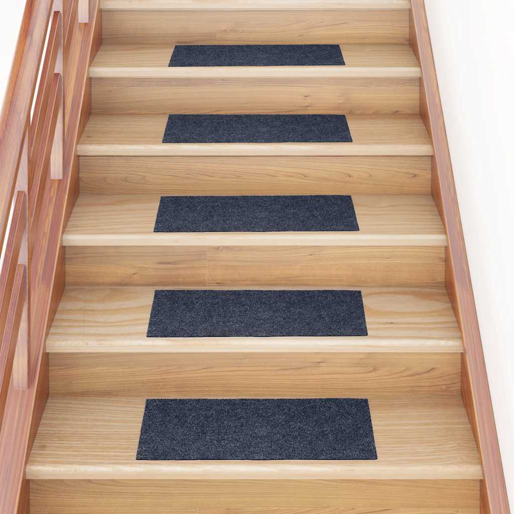 Tapis d'escalier auto-adhésifs 30 pcs gris bleu 60x25 cm