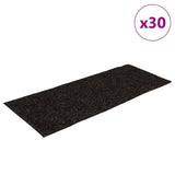 Tapis d'escalier auto-adhésifs 30 pcs marron 60x25 cm