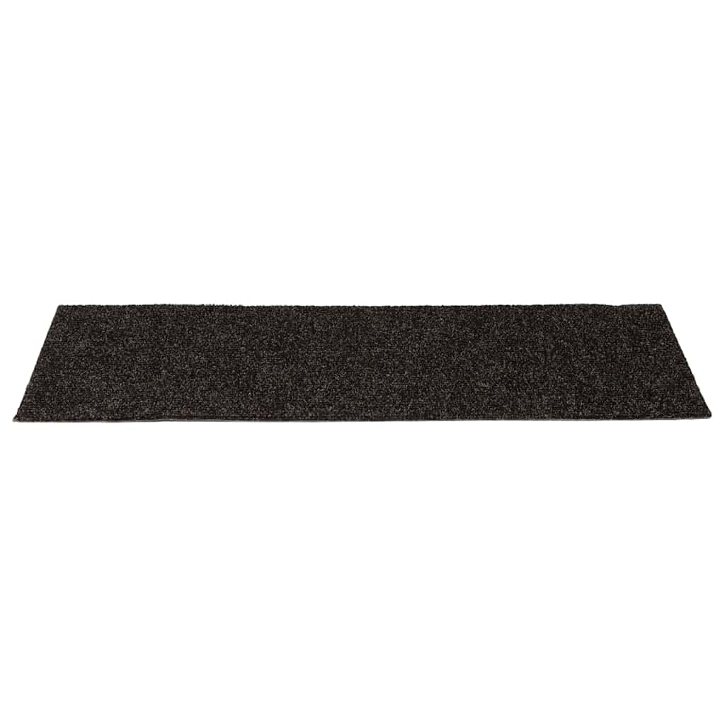 Tapis d'escalier auto-adhésifs 30 pcs marron 60x25 cm