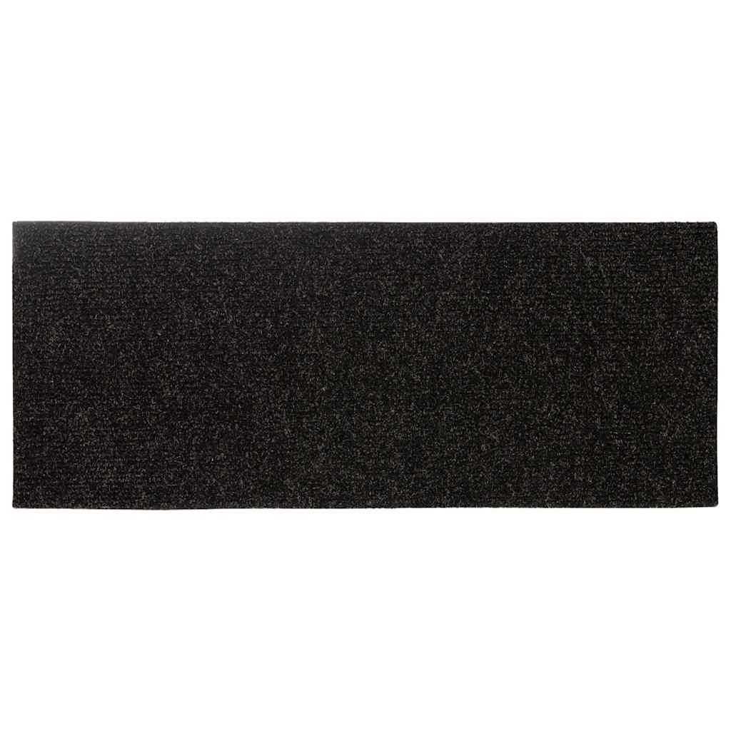 Tapis d'escalier auto-adhésifs 30 pcs marron 60x25 cm