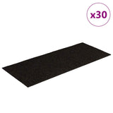 Tapis d'escalier auto-adhésifs 30 pcs marron foncé 60x25 cm